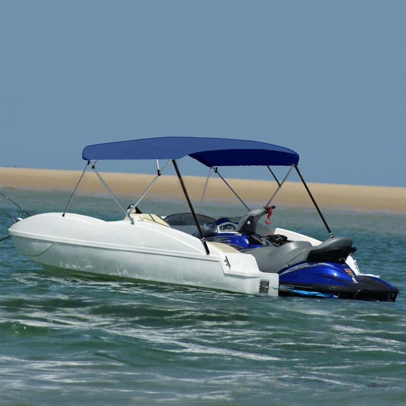 4 Bow Bimini Top Navy Blue 95.7"x(90.6"-96.1")x53.9"_voghion.com