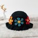 Japanese And Korean Style Niche Color Hand Woven Hollow Flower Pattern Wool Fisherman Hat Women's Sun Hat Spring And Autumn Basin Hat_voghion.com