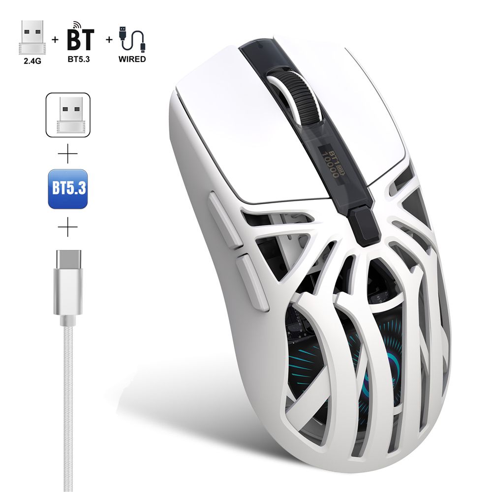 2025 New T400 3-Mode Wireless Gaming 1000HZ 500mAh Rechargeable 10000DPI USB-Type C Ro Optical Office Mouse For PC_voghion.com