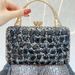 New Style Banquet Handbag Women, Handheld And Crossbody Shoulder With High-end Feel, Small Bag Full Of Sparkling_voghion.com