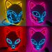 Halloween Cat Face Mask Halloween Glow LED Masks Anime Cosplay Masks Halloween Christmas Party Lighting Cat Masks_voghion.com