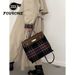 FOUR ONE niche backpack, women's autumn and winter trendy versatile handbag, high-end work commuting backpack_voghion.com