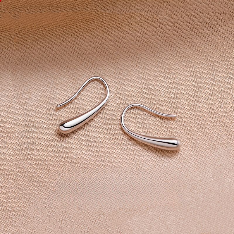 S999 Reines Silber Hypoallergene Ohrringe für Frauen, Ohrlochpflege, Kein Entfernen nötig, High-End Wassertropfen Ohrringe,_voghion.com