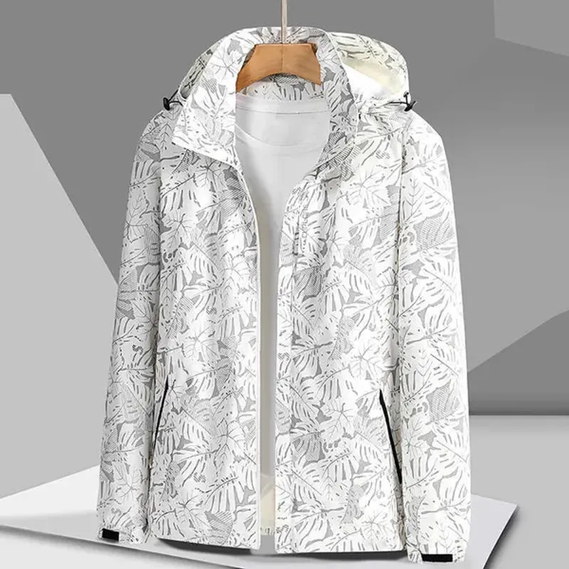 Men's Jackets Mens Lightweight Waterproof Rain Raincoat for Hiking Travel with Removable Hood Windbreaker Jacket T221019_voghion.com