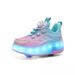 Heelys Rechargeable Light-Up Shoes LED Light Children Adult Roller Skates With Wheels Rotating Button_voghion.com