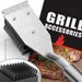 Grillbürste Und Schaber, Draht-BBQ-Grillbürste Für Outdoor-Grill, 16,5-Zoll-Reinigungs-Grillzubehör, Sichere Reinigungsbürste_voghion.com