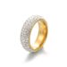 Women's Jewelry Diamond Studded Curved Couple Rings Niche Design Rings Titanium Steel, No Fading High End And Cold Style Jewelry_voghion.com
