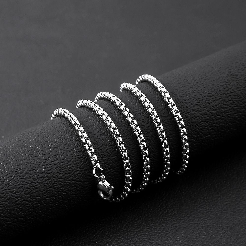 Titanium Non-Fading Snake Bone Men's Necklace Hip Hop Cuban Stainless Steel Sweater Clavicle Chain_voghion.com