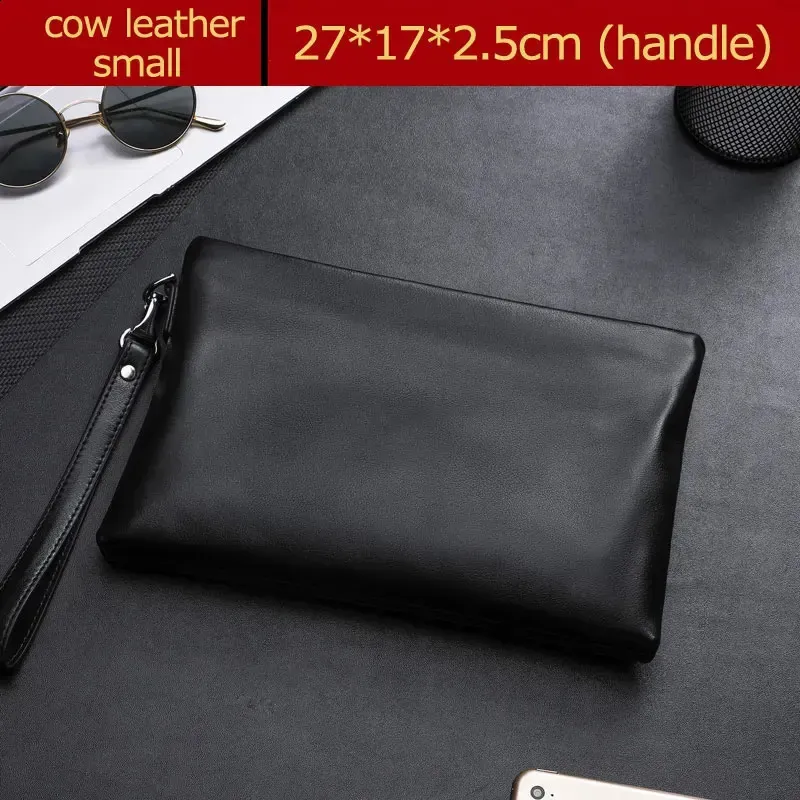 Wmnuo 2025 Clutches Herren Umschlaghandtasche aus echtem Lammleder Geldbörsenbeutel für Clutch Business Handytasche Herren_voghion.com