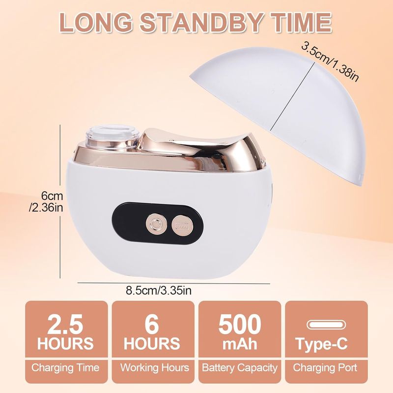 Aparador de unhas USB 2 em 1 ACZT Quality Goods - Polimento e armazenamento de aparas com LED_voghion.com