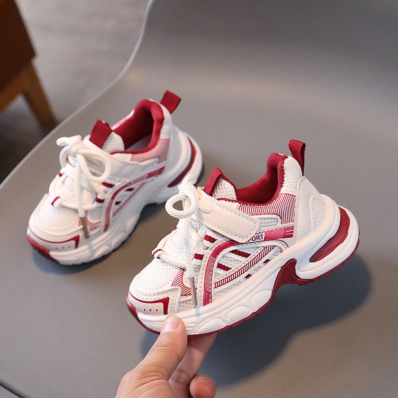 Boys' Breathable Mesh, 2025 Summer New Children's Sports Dad Shoes, Single Mesh White Shoes For Girls_voghion.com