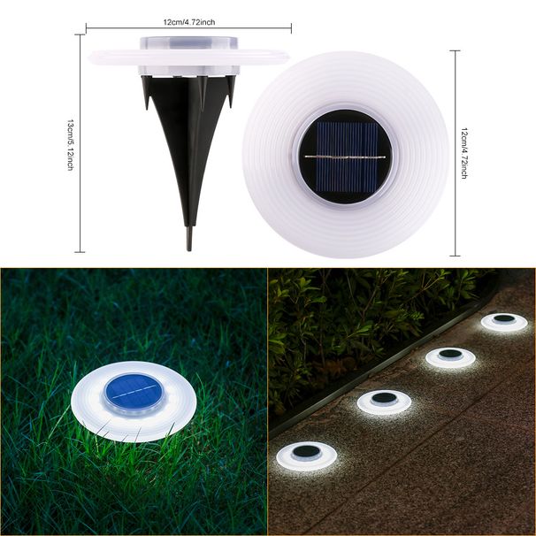Solar Garden Lights Outdoor, Waterproof LED Landscape Ground Lights For Yard, Lawn, Pathway – Warm White/Cool White (2 Options)_voghion.com