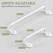 LUXEAR Suction Cup Bar, 24 Inches Adjustable Rack Holder, No Drill & Removable Bathroom Holder With 5 Sliding Hooks,_voghion.com