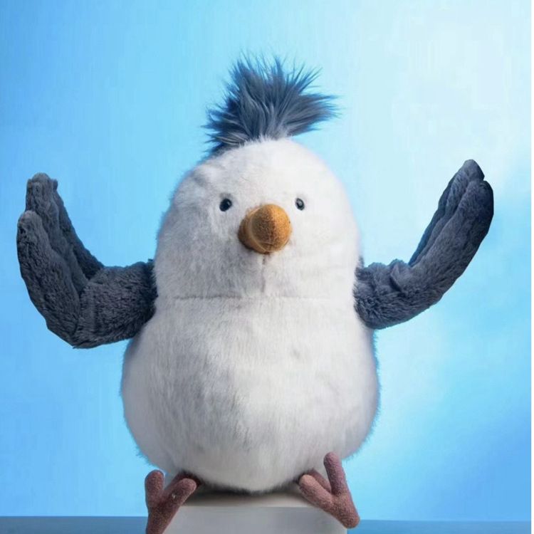 Plüschdéieren Popp Chipper Seagull Popp mëllt Plüschspillchen Puppelchen léift Kaddo Meedercher_voghion.com