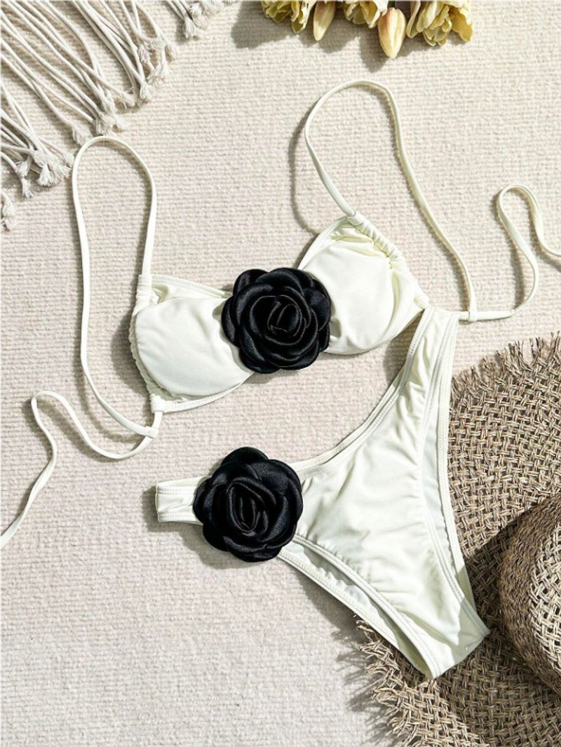 Ženska oblačila, tridimenzionalne cvetlične bikini obleke Čezmejne Lazada seksi bikini kopalke za počitnice na plaži_voghion.com
