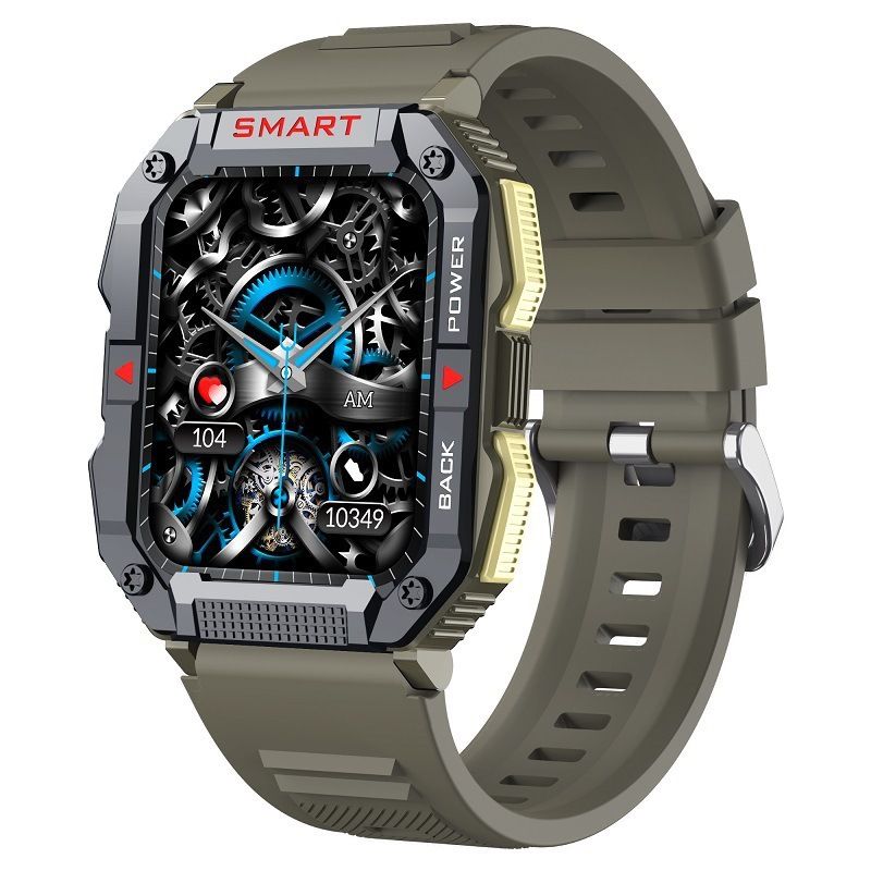 New YK01 Smart Heart Rate Health Three Defense Outdoor Sports Running Climbing Waterproof Bluetooth Calling Watch_voghion.com