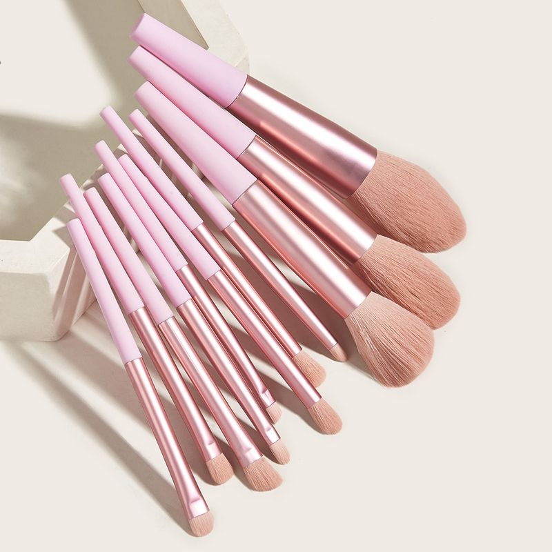 11 makeup brushes set, long tube, powder brush, eye shadow brush, eyebrow brush, beauty tools GUJHUI_voghion.com