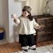 Alyce-xiyue1baobao Girls' Cotton Jacket 2025 Autumn Winter New Baby Clothes Thickened Warm Korean Style Children's Fleece Set_voghion.com