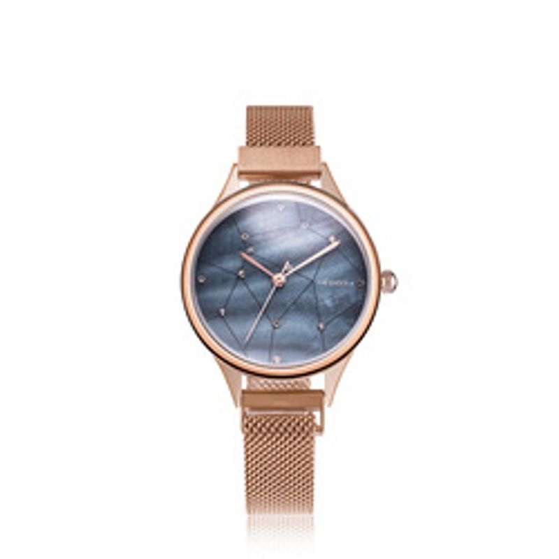 REBIRTH 086 fashion rose gold ladies quartz watch 2022 Mesh Strap Luminous analog display concise Casual watch factory_voghion.com