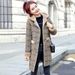 Abrigo de lana a cuadros de invierno para mujer con capucha de piel sintética: abrigo cálido de longitud media, forro polar grueso, corte holgado (tallas S-XXXL, tartán clásico)_voghion.com