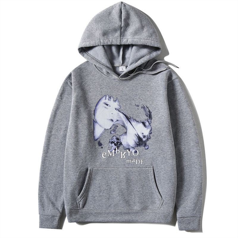 Gotik Kadın Kapşonlu Sweatshirt Hip Hop Sokak Giyim Illusi_voghion.com