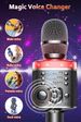 Karaoke-Mikrofon, kabelloses Bluetooth-Mikrofon mit magischem Sound, LED-Licht, tragbarer Sing-Hine für Heim-KTV-Partys für Erwachsene/Kinder_voghion.com
