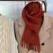 October Siege Winter High-End Versatile Solid Color Wool Scarf For Women Thickened Warm Long Style Internet Celebrity_voghion.com