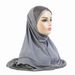 Malay women's crystal linen silk patchwork hat headscarf H310_voghion.com