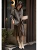 【Blogger's Same Style】XWI Xin Wei Hepburn Style Double-Sided Wool Coat For Women 2025 Autumn Winter Fragrant Woolen_voghion.com
