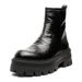 Wind Side Chain High Top Martin Boots Retro Tooling Boots Short Boots_voghion.com