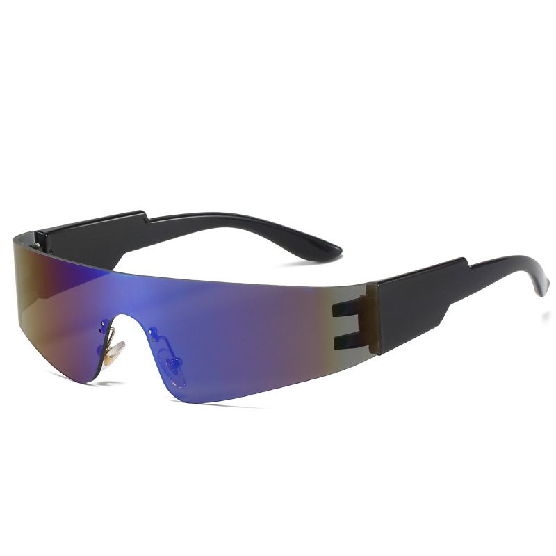Ochelari de soare fără ramă 2022 Ochelari de soare sport punk dintr-o singură piesă pentru femei Ochelari de soare sport pentru bărbați Ochelari la modă cu ramă de culoare_voghion.com