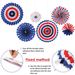 American Independence Day Party Decoration American Flag Paper Fan Flower Set Red Blue White Star Paper String Flower Paper Lantern_voghion.com