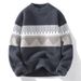 1 Winter Nerz-Kaschmirpullover für Herren, halber Rollkragen, Fleece, dickes Strickoberteil, trendiges Herbstoutfit_voghion.com