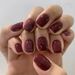 Short Solid Wine Red Sparkling Nail Pieces Fashion Instagram Wear Nails_voghion.com