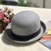 retro British woolen hat with small edge and curled edge trendy wool hat, versatile fashionable top hat_voghion.com