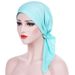 Women's Hats new style European and American curved two tail caps Muslim turban caps solid color hooded caps in stock_voghion.com