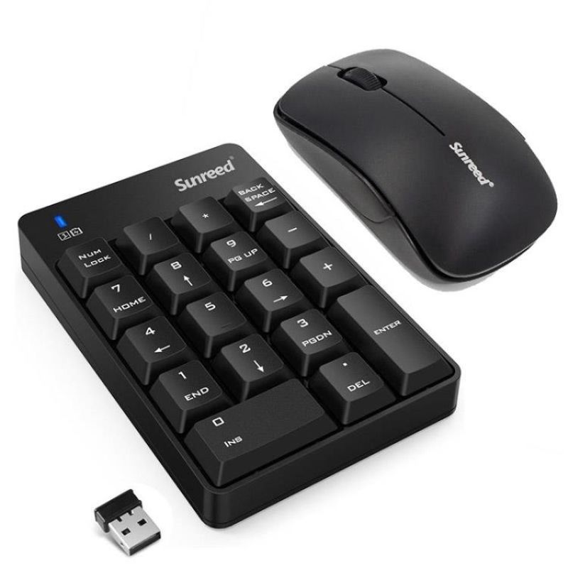 Sunreed Keypad Desktop Notebook Financial Accounting Cashier Wireless Digital Key Mouse Suit_voghion.com