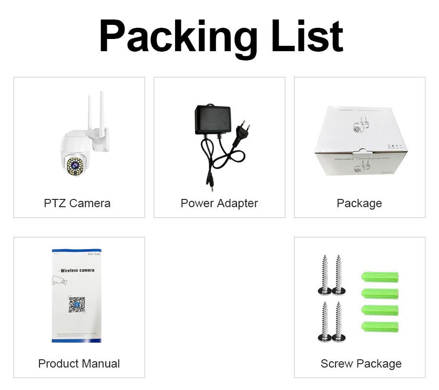 Telecamera a sfera impermeabile per la sorveglianza domestica Telecamera esterna per la rete domestica Wi-Fi Telecamera per il monitoraggio remoto del telefono cellulare_voghion.com
