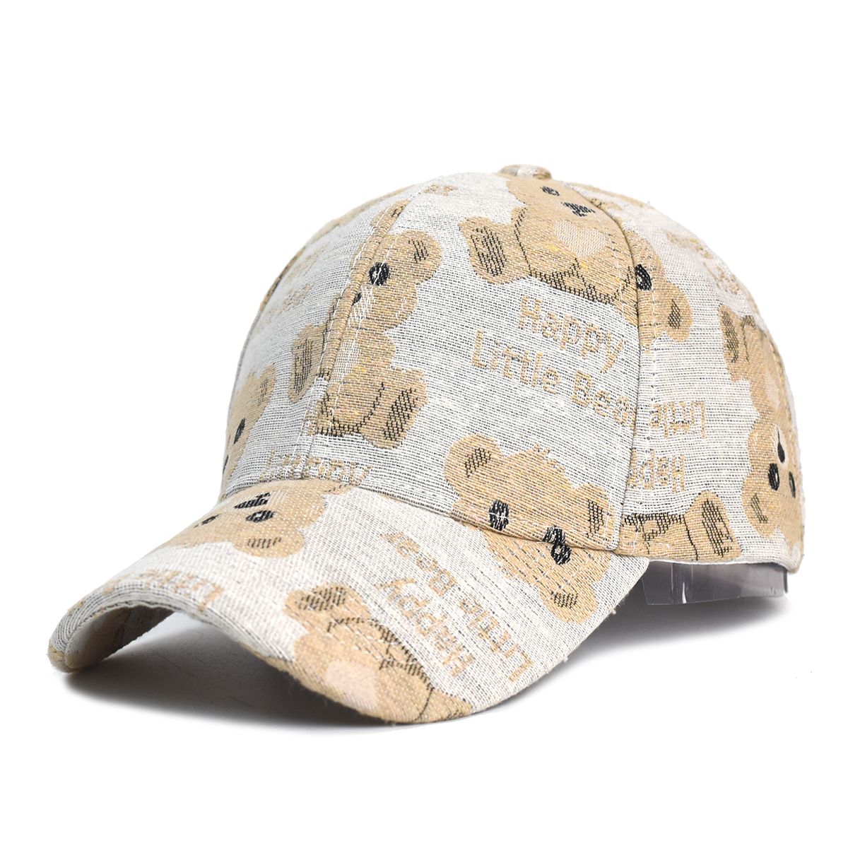 Boné de beisebol de urso fofo novo primavera sunh dog print homens mulheres unissex-adolescentes algodão snapback bonés moda hip hop vintage_voghion.com