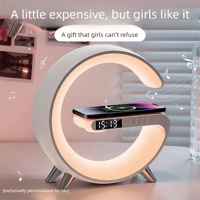 Mobile Phone Multi-Functional Charging Wireless Bluetooth Aesthetic Desk Lamp Atmosphe Night Light Birthday Gift_voghion.com