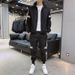 Brand Sportswear Suit Men's Autumn Casual Stand-up Collar Thin Jacket Jacket Windbreaker Loose Two-piece Set_voghion.com