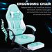 Ergonomic Video Gamer Chairs,Computer Gaming Chairs With Massage Lumbar Support And Footrest,Racing Style Computer Chair Adjustable Headrest For Adults,GREEN_voghion.com