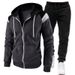 New Fashion Men's Zipper Casual Sports Hoodie Set_voghion.com
