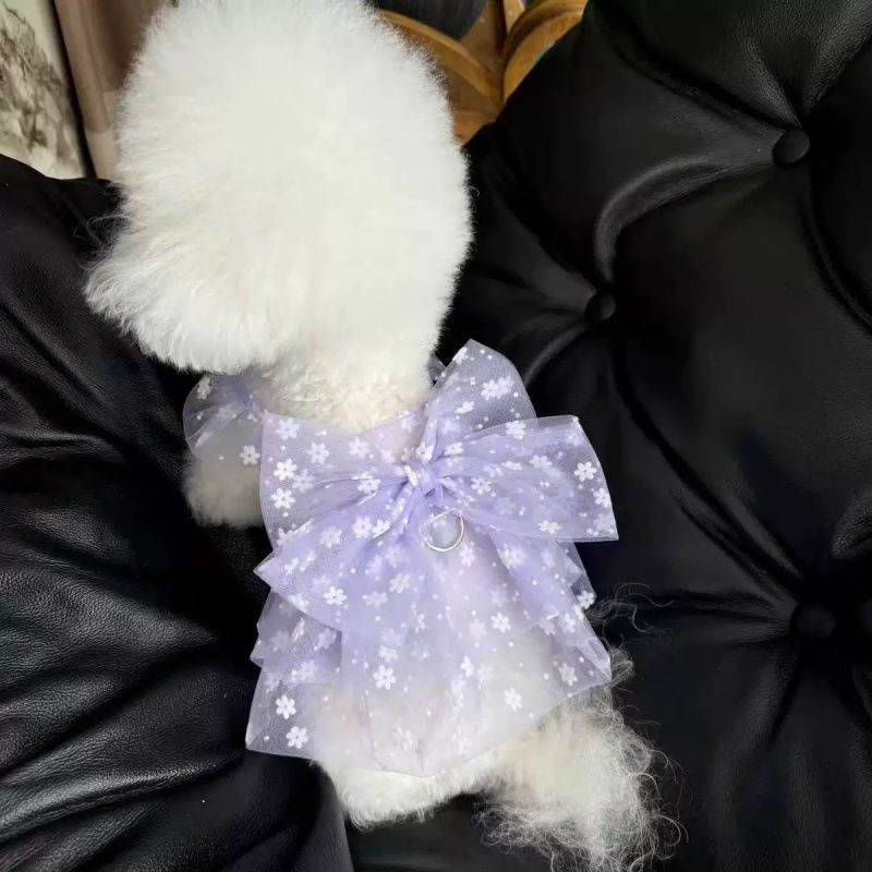Sommer Haustier Katze Atmungsaktiv Frühling Herbst Herz Mesh Hund Fliegen Ärmel Prinzessin Liefert Sonnenschutz Kleidung Teddy_voghion.com