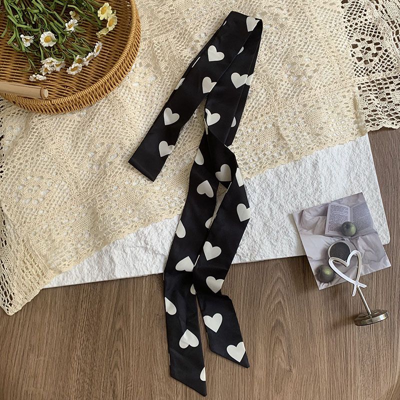 Fascia per capelli, fascia per capelli, cintura decorativa, sciarpa piccola versatile estiva di alta qualità a doppio strato a pois_voghion.com