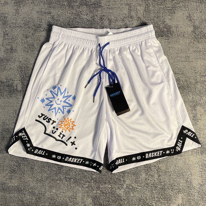 Pantalones cortos americanos, capris holgados y transpirables, para correr, deportes, ocio, entrenamiento de baloncesto, secado rápido, mariscal de campo_voghion.com