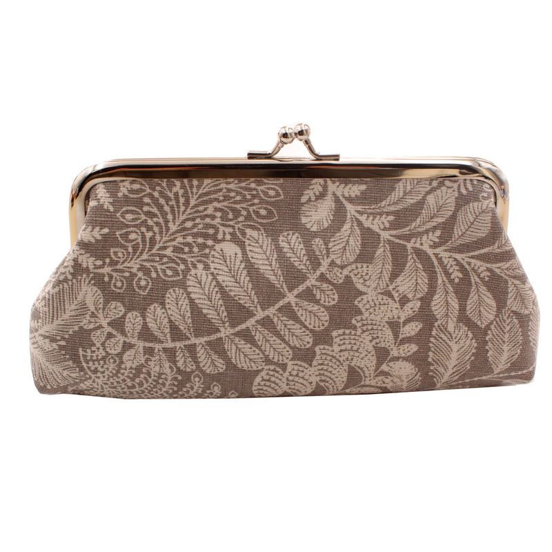Fabric small fresh canvas leaf buckle coin purse ladies hand-held small bag change coin bag spot wholesale_voghion.com