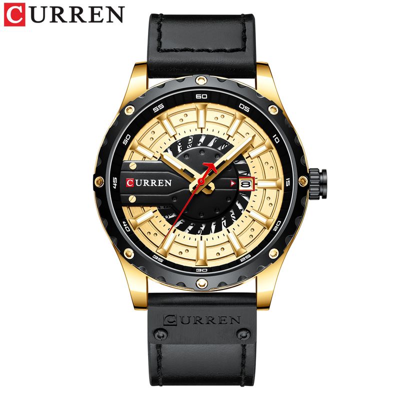Watches CURREN for Men Luxury Brand Fashion Quartz Wristwatch with Leather Strap Casual Business Clock Male_voghion.com