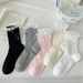 Ohne Knochen Süße Wind Spitze Bogen Weibliche Mittleren Koreanischen Ausgabe Nette Zubehör Stapeln Socken_voghion.com