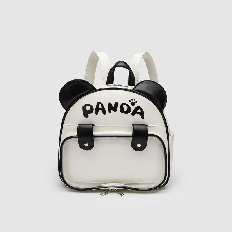 2025 Frühling und Sommer Neue transparente Welpenbauch Großraumstudenten Französisch Dreidimensionale Rucksack-Schultertaschen_voghion.com